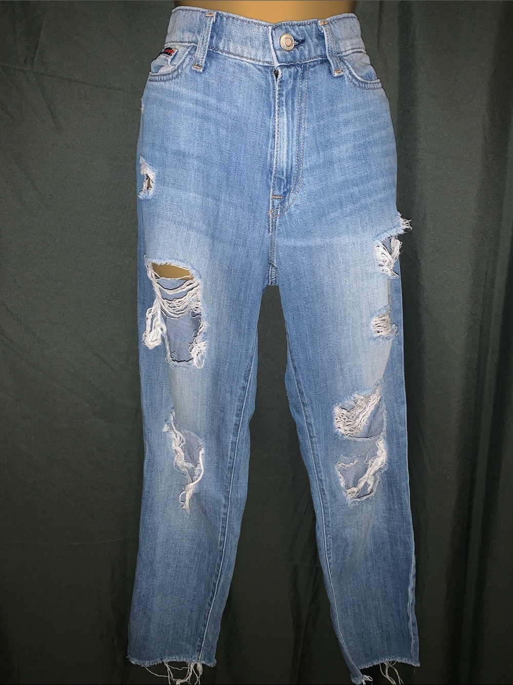 Tommy Hilfiger Light Blue Distressed Boyfriend Jeans